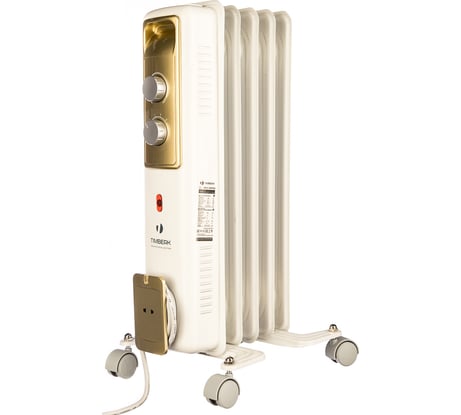 Масляный электрический радиатор, 5 секций Timberk TOR 21.1005 BCX