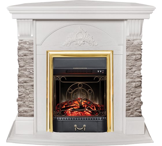 Электрический камин RealFlame Pallas Corner GR STD WT+Majestic BR 10015321