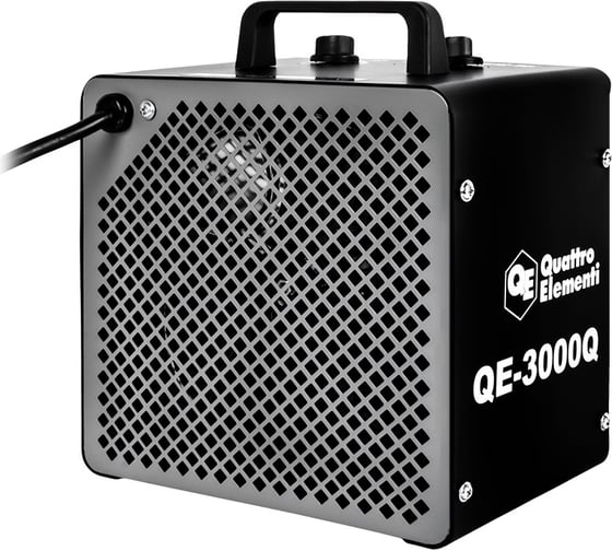 Керамический электрический нагреватель воздуха QUATTRO ELEMENTI QE-3000Q КУБ (1,5/3,0 кВт, 250 м.куб/ч, площадь обогрева 30 м2) 915-977