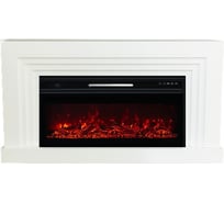 Каминокомплект ELEKAM delta с очагом pulsar 38 белый с черным (разборный) 100070