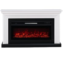 Каминокомплект ELEKAM midl с очагом pulsar 38 белый с черным 100044