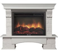 Портал Firelight Forte 26/30S камень белый, шпон белёный дуб НС-1171426