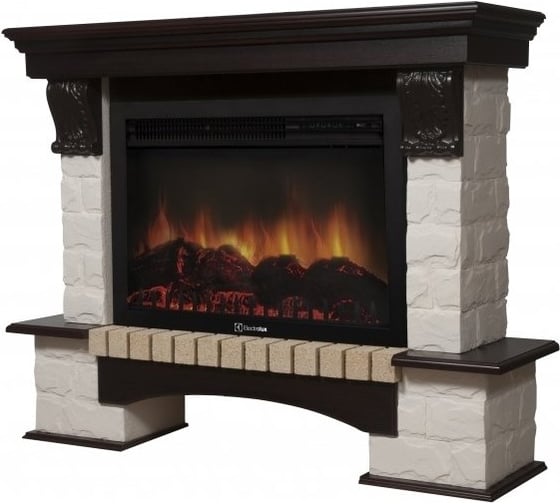 Портал Firelight Forte Classic камень белый, шпон венге НС-1141392