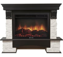 Портал Firelight Pietra 26/30S камень белый, шпон темный дуб НС-1171438