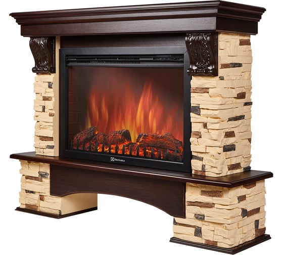 Портал Firelight Pietra 26/30S камень сланец натуральный, шпон темный дуб НС-1171498