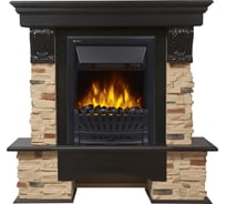 Угловой портал Firelight Pietra Classic U камень сланец натуральный, шпон темный дуб НС-1158494
