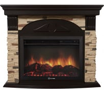 Портал Firelight Torre 26/30S камень сланец натуральный, шпон темный дуб НС-1171434