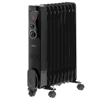Масляный обогреватель Centek (Черный) 9 секций (20м) 2000Вт, 3 режима,защ.от перегрева CT-6201 Black