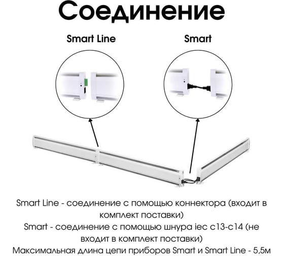Электрический плинтусный обогреватель Mr.Tektum 900Вт smart line 2,1м белый AG-SMART21-WLL