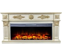 Каминокомплект InterFlame Леон Леонардо42 Фотон42 бежевый с золотой патиной с Foton42 бежевый ЗП