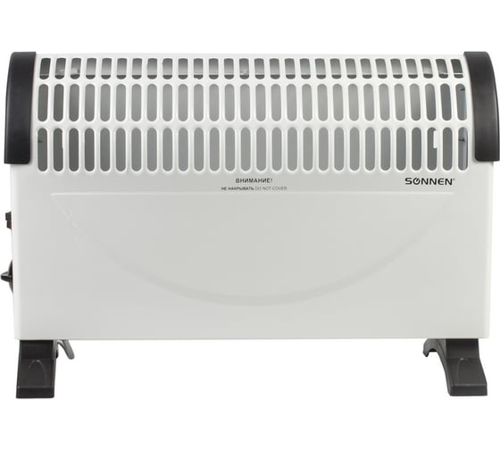 Обогреватель-конвектор SONNEN Y-02S, 1500 Вт, 3 режима работы, белый/черный, 453494