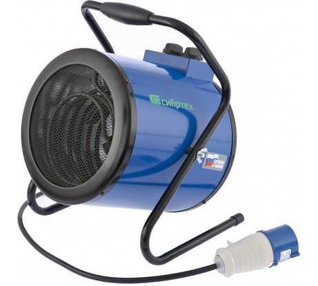 Тепловая пушка СИБРТЕХ ТВ-5 (тепловентилятор), 220 В, 3 режима, вентилятор, 3000/4500 Вт 96434