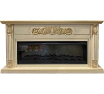 Каминокомплект InterFlame Лорд Ареал50 бежевый с золотой патиной с Freespace50 бежевый ЗП