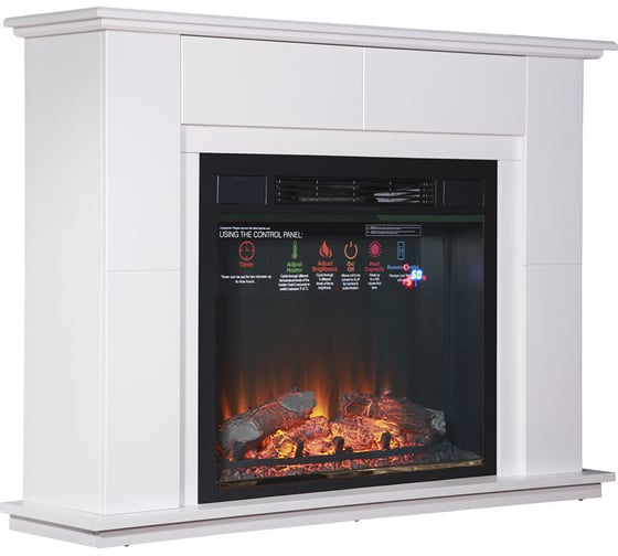 Каминокомплект InterFlame BLANC ЕС с JUPITER BLT 999-A1 BL белый
