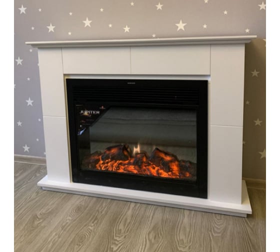 Каминокомплект InterFlame BLANC ЕС с JUPITER BLT 999-A1 BL белый