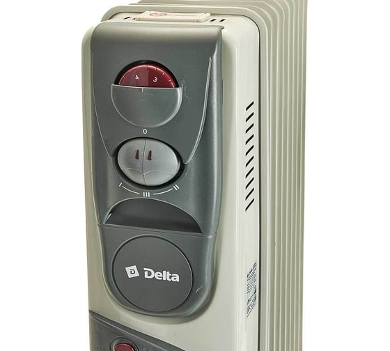 Масляный обогреватель DELTA D07F-9, 2000Вт, с вентилятором, 9 секций Р1-00014244