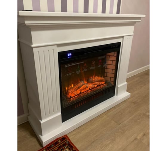Каминокомплект InterFlame RIMINI с Antares 31 LED F/X QUARTZ белый