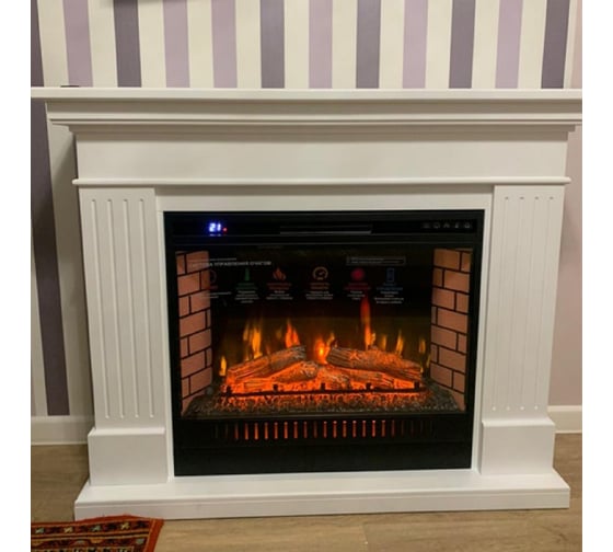Каминокомплект InterFlame RIMINI с Antares 31 LED F/X QUARTZ белый
