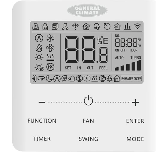 Кондиционер General Climate GC-DNE24HWF / GU-UE24HF канальная сплит-система комплект GCDNE24HWF