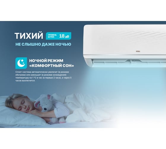Сплит-система инвертор Centek 3500/3650W 19дБ, EER-3.21 HITACHI / HIGHLY CT-65FDC12 Wi-Fi