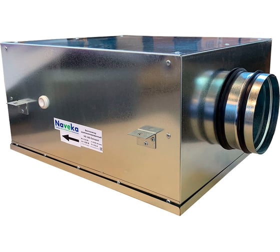 Круглый канальный вентилятор Naveka шумоизолированный vs(ac1)- 160(3d220) compact с 3-х скоростным переключателем УН-00009466