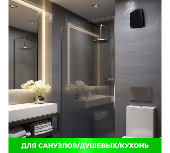 Вытяжной вентилятор Vesta Electric vesta-electric black ef-100 plus FLEF000000100PC