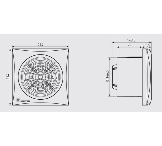 Вытяжной вентилятор Soler&Palau Silent-300 CRZ Silver 03-0103-124