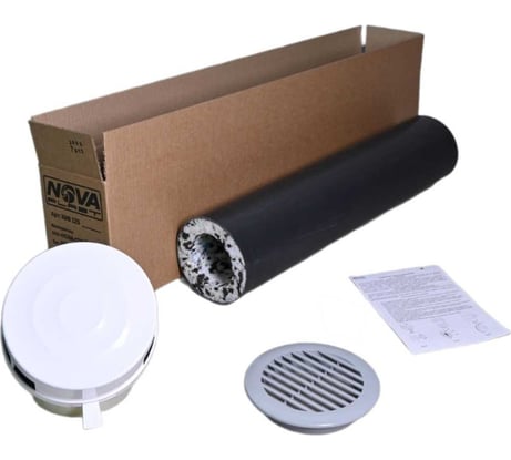 Клапан кив Нова - Строй, ООО 125-01-06 (в сборе, с светло серой решёткой) NovaPROF 81