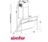 Наклонная вытяжка Simfer белая 60 см 8650SM 14