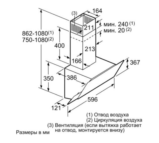 Вытяжка Bosch DWK065G60T