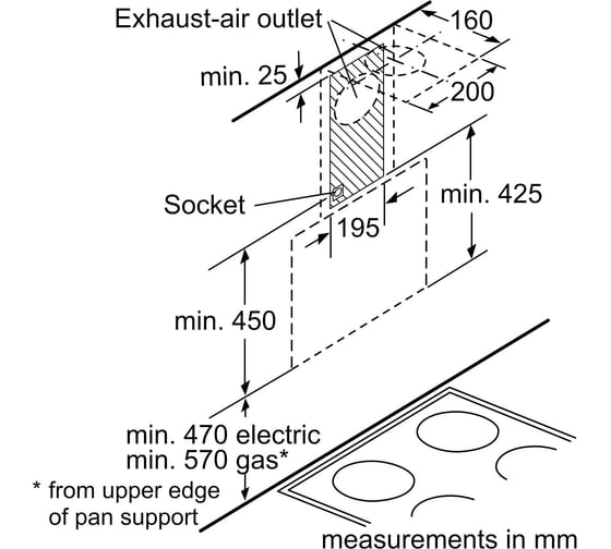 Вытяжка Bosch DWK66AJ60T