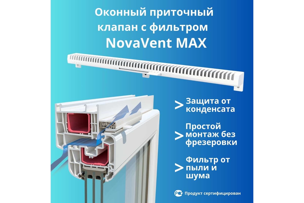 Приточный клапан Нова - Строй, ООО NovaVent MAX 113