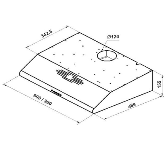 Козырьковая вытяжка Korting  KHT 6334 BR 00000011476