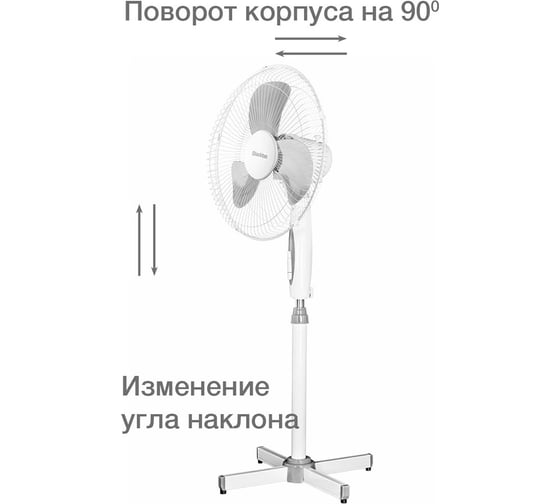 Вентилятор напольный Blackton Bt F1114 белый/серый 86195512