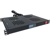 Модуль вентиляторный NTSS крепление на 19 1U, 4 элемента, электронный термоконтроллер, цифровой термодатчик, черный RAL 9005 NTSS-FAN4/19T-BL