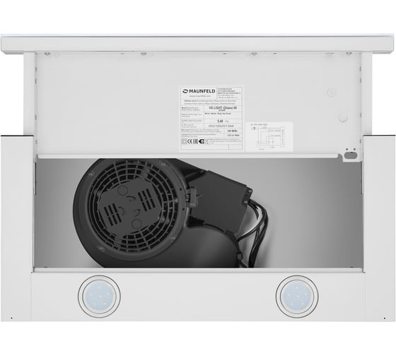 Кухонная вытяжка MAUNFELD VS Light Glass 60 белое стекло VS LIGHT 60 WHITE GLASS W
