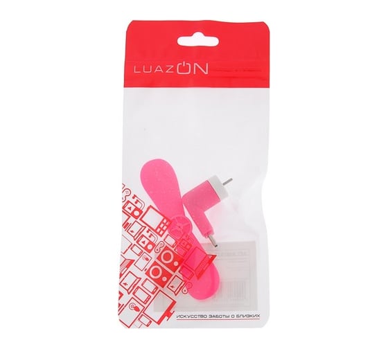 Вентилятор для телефона Luazon LTF-01, разъем Type-C, розовый 4487518