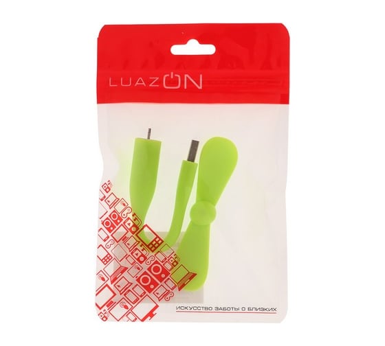Вентилятор с гибким корпусом Luazon LVU-10, USB, 11 см, зелёный 3936803