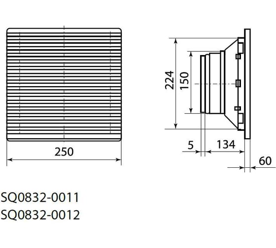 Вентилятор TDM 105/71 м3/час 230В 20Вт IP54 SQ0832-0011