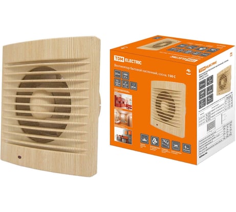 Бытовой настенный вентилятор TDM ELECTRIC 150 С ЭКО сосна SQ1807-0105