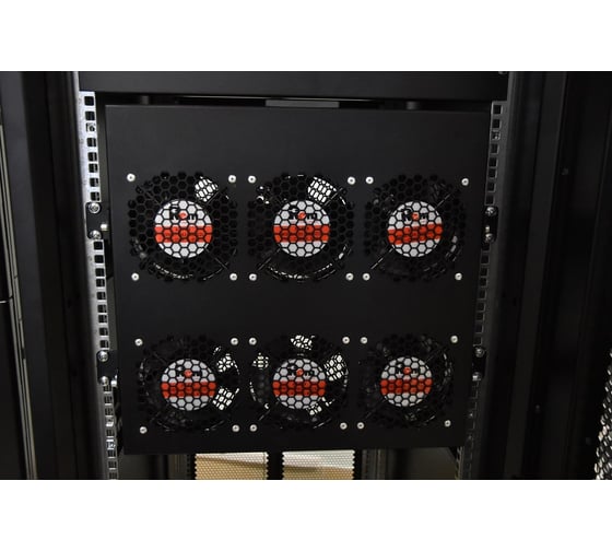 Вентиляторный модуль Rem R-FAN, 230V, 1U, вентиляторов: 6, 258 дБ, черный R-FAN-6K-1U-9005