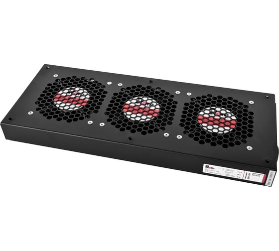 Вентиляторный модуль Rem R-FAN, 230V, 45х432х195, вентиляторов: 3, 130 дБ, черный R-FAN-3J-9005