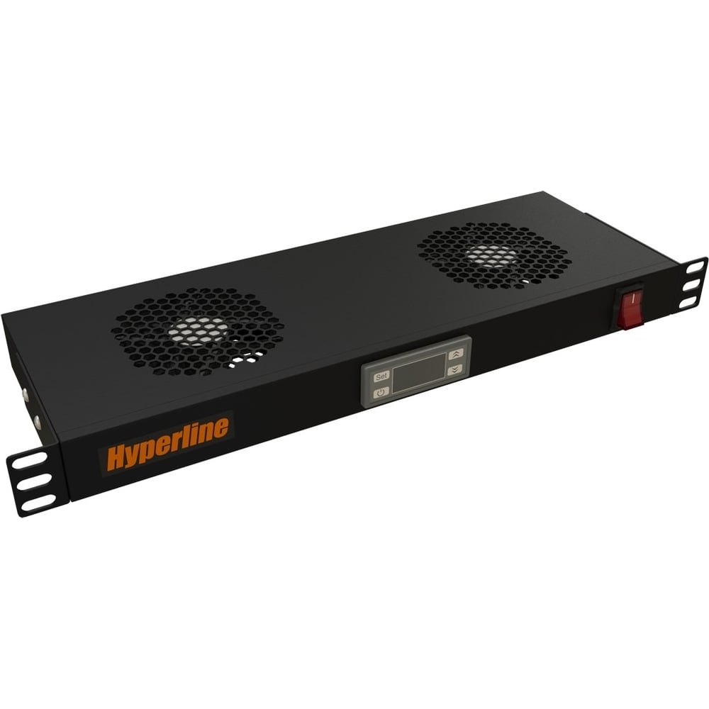 Вентиляторный модуль Hyperline TRFA-MICR-2F-RAL9004, 170 мм, с ...