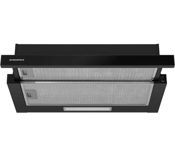 Кухонная вытяжка MAUNFELD чёрное стекло Clyde 60 Glass Black