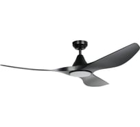 Вентилятор с подсветкой EGLO PORTSEA,19W(LED),B1320,H295,O1320, черный матовый/акриловый, молочный 35114