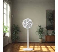 Вентилятор напольный с регулируемой высотой ZDK 300B, белый FAN300B