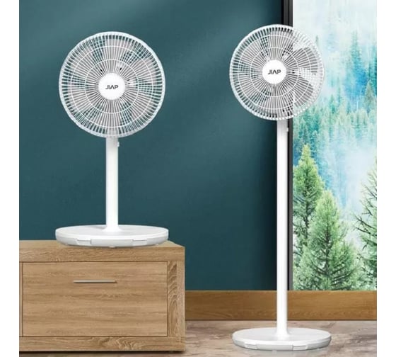 Вентилятор напольный с регулируемой высотой ZDK 300B, белый FAN300B