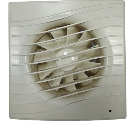 Вентилятор осевой, вытяжной ВИЕНТО ВОЛНА с таймером, малошумный, обратный клапан, 130 м³/ч, сл.кость В100СТК STILL ivory