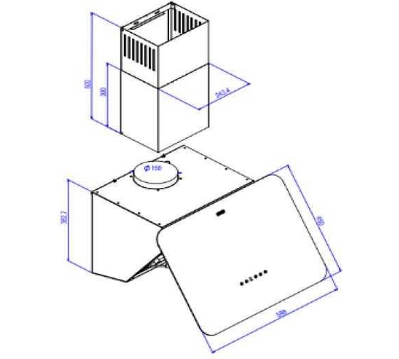 Вытяжка кухонная DeLonghi Arco 625 NB 60 см К000000000269
