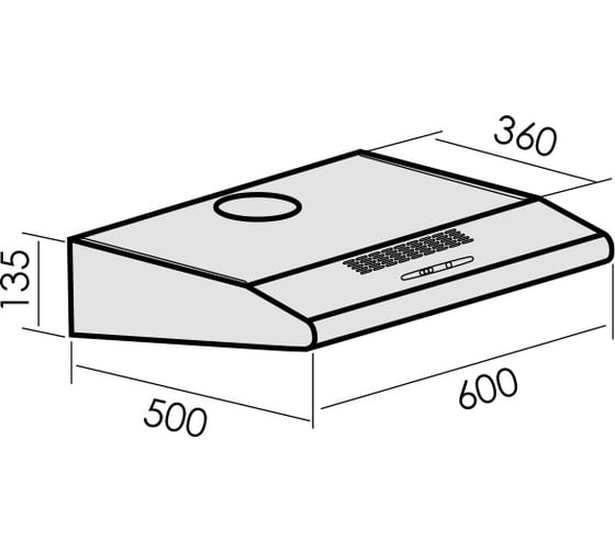 Кухонная вытяжка MBS RUMIA 160 WHITE 3854